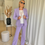 Thumbnail: 59625 Lichtpaarse geklede broek met schuifsluiting Pinko