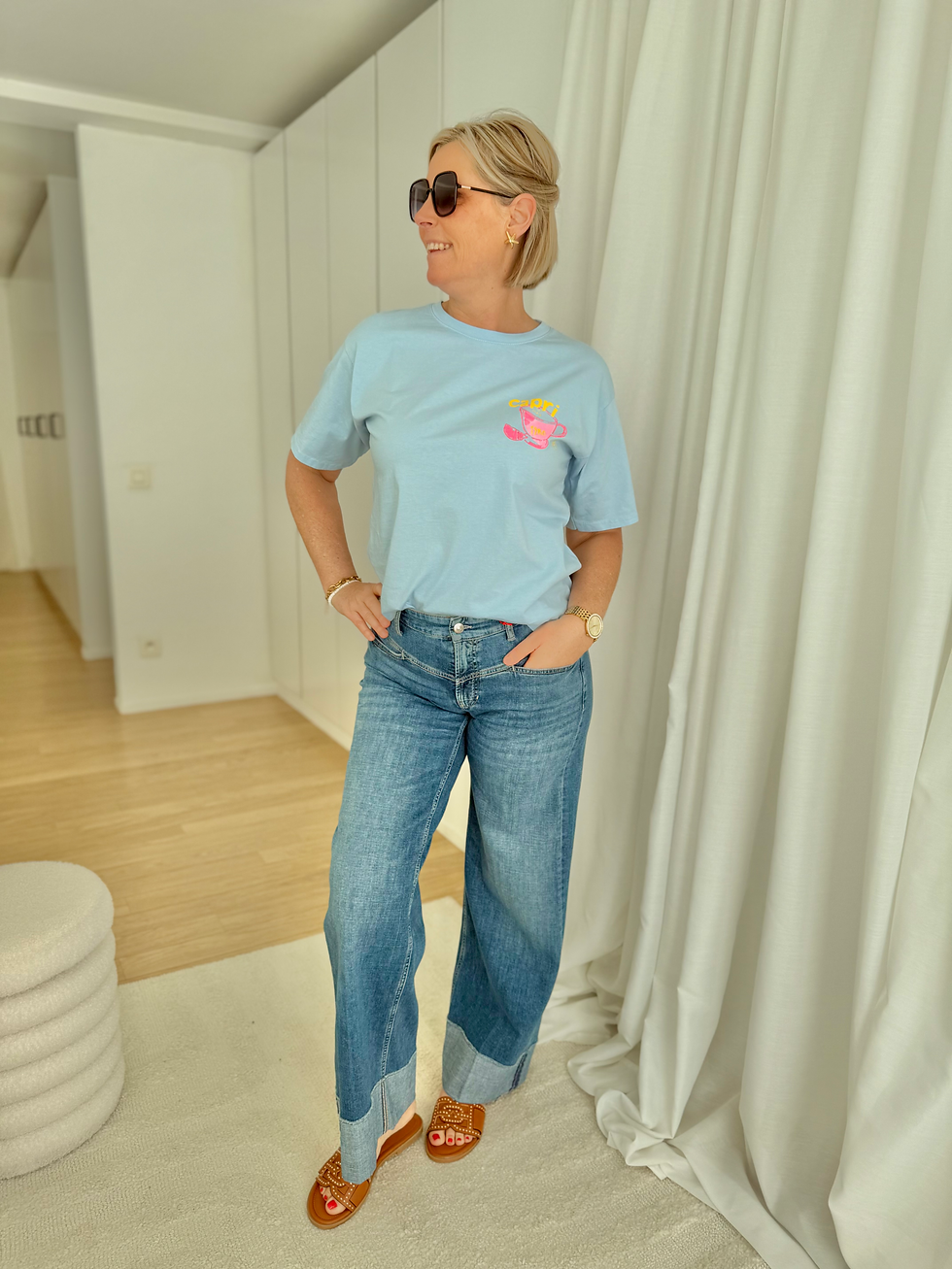 Thumbnail: 68475 Lichtblauw t-shirt 'Capri' LM