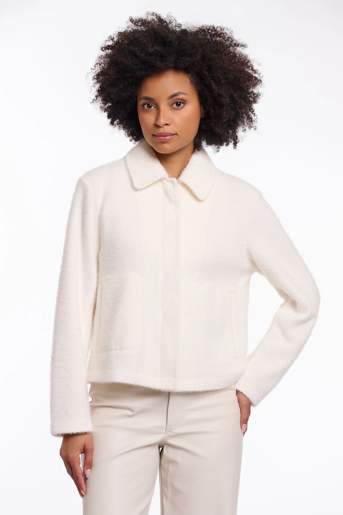 68880 Witte jas Rino & Pelle