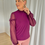 Thumbnail: 61734 Bordeaux blouse in stretch-kwaliteit met doorschijnende mouw Vila