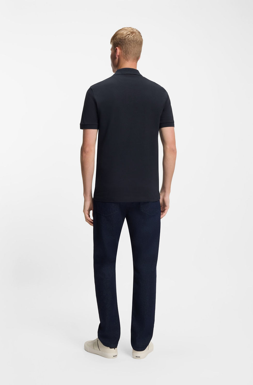Thumbnail: 70874 Donker blauw polo Hugo Boss