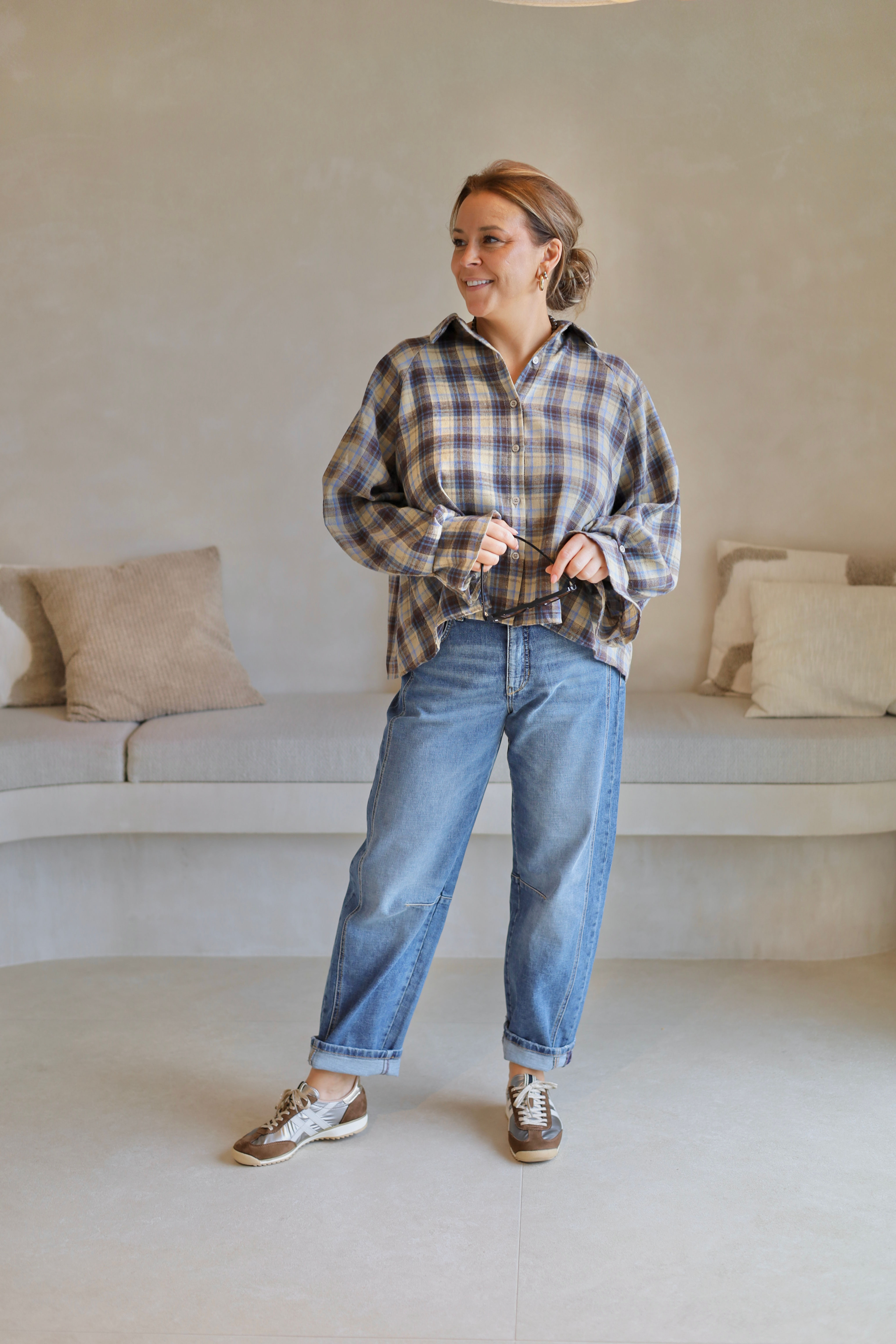 73817 Hippe jeans licht destroyed barrel model "ELIA" van Cambio