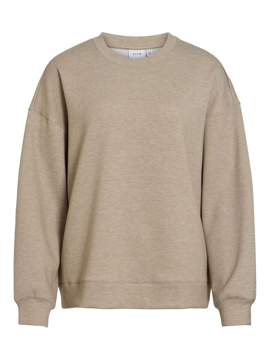 Thumbnail: 70692 Beige sweater lange mouwen Vila