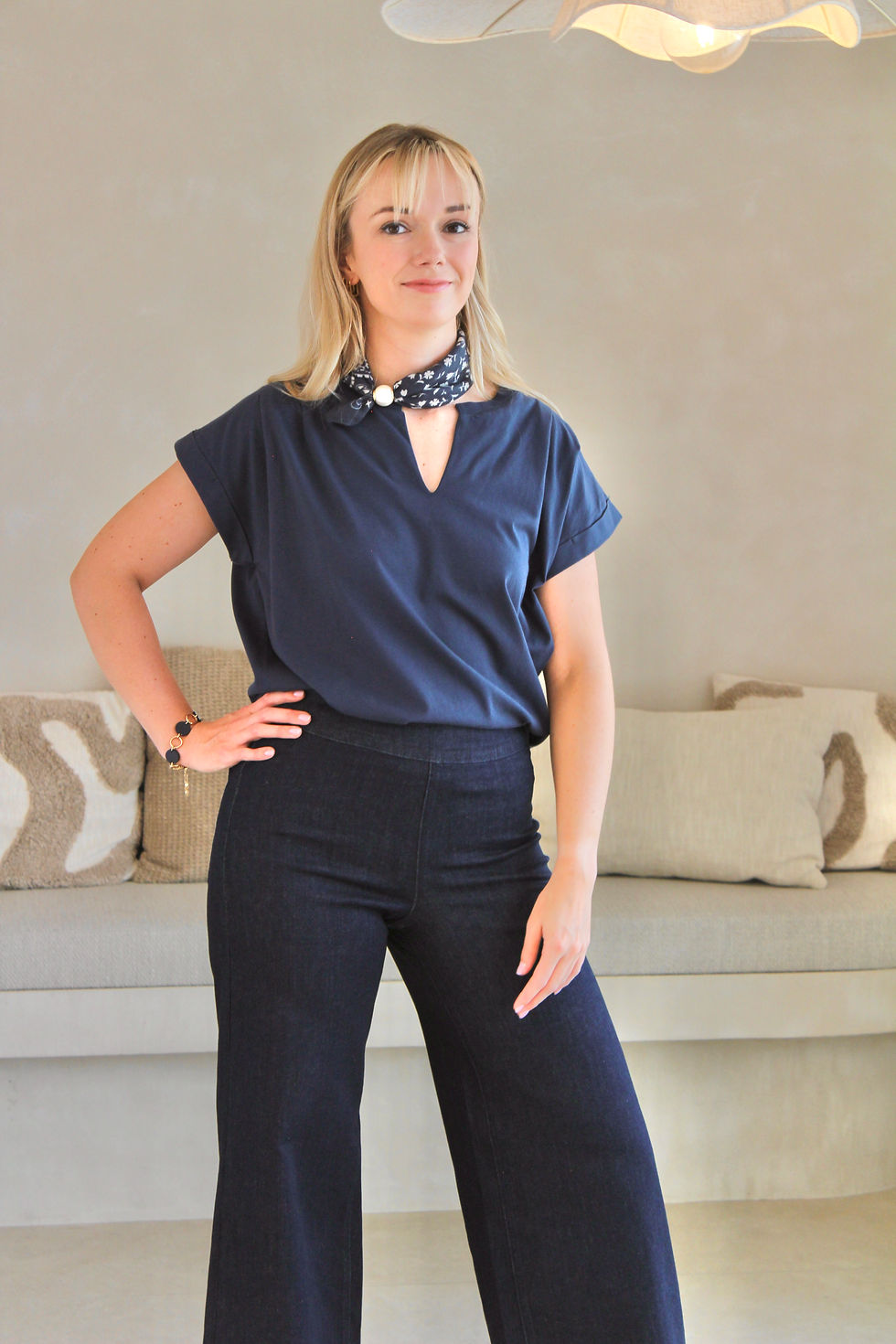 Thumbnail: 69496 T-Shirt Leonor blauw La Lotti