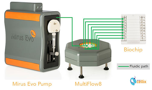 VenaFlux_Mirus Evo-to-biochip flow path.