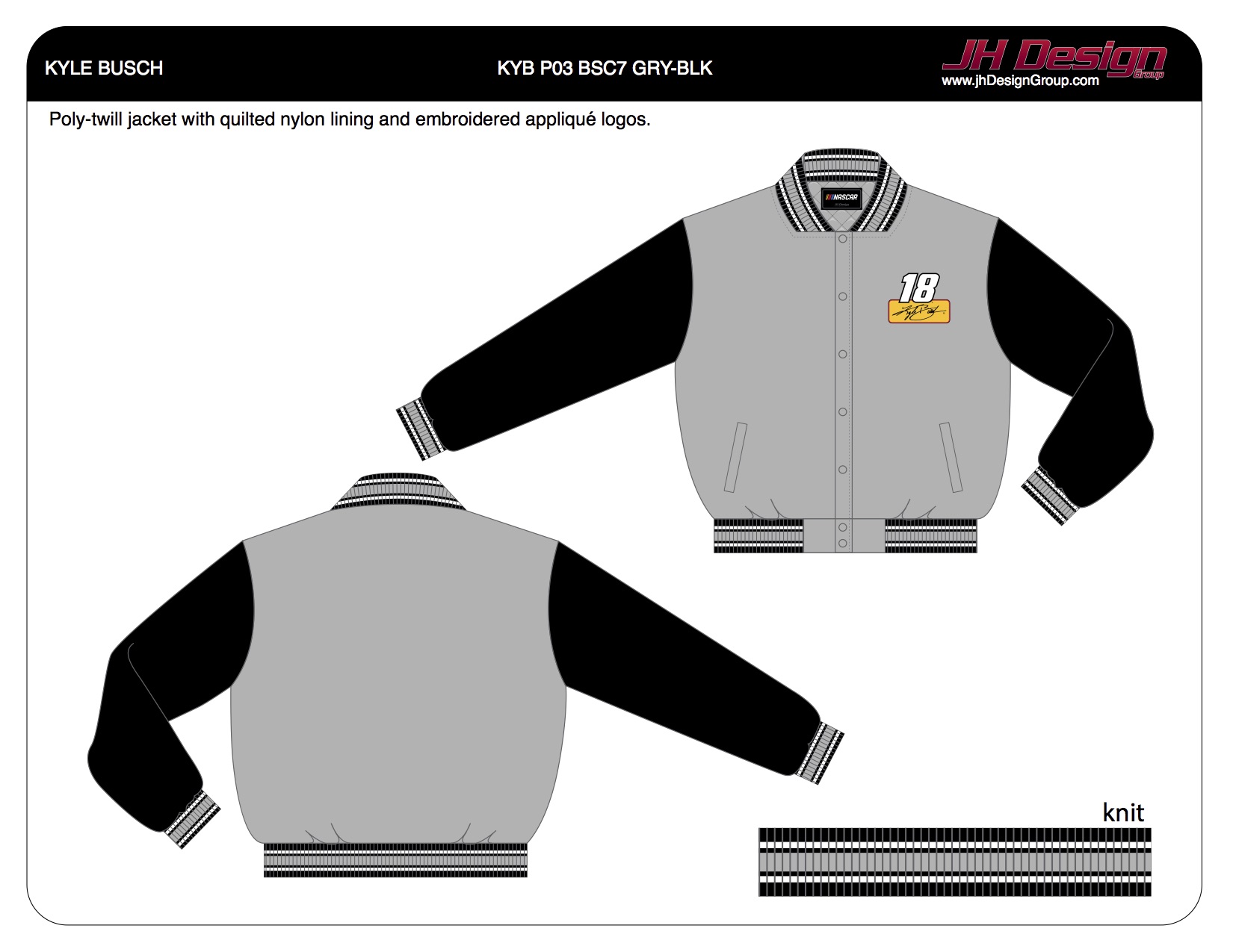 KYB P03 BSC7 GRY-BLK