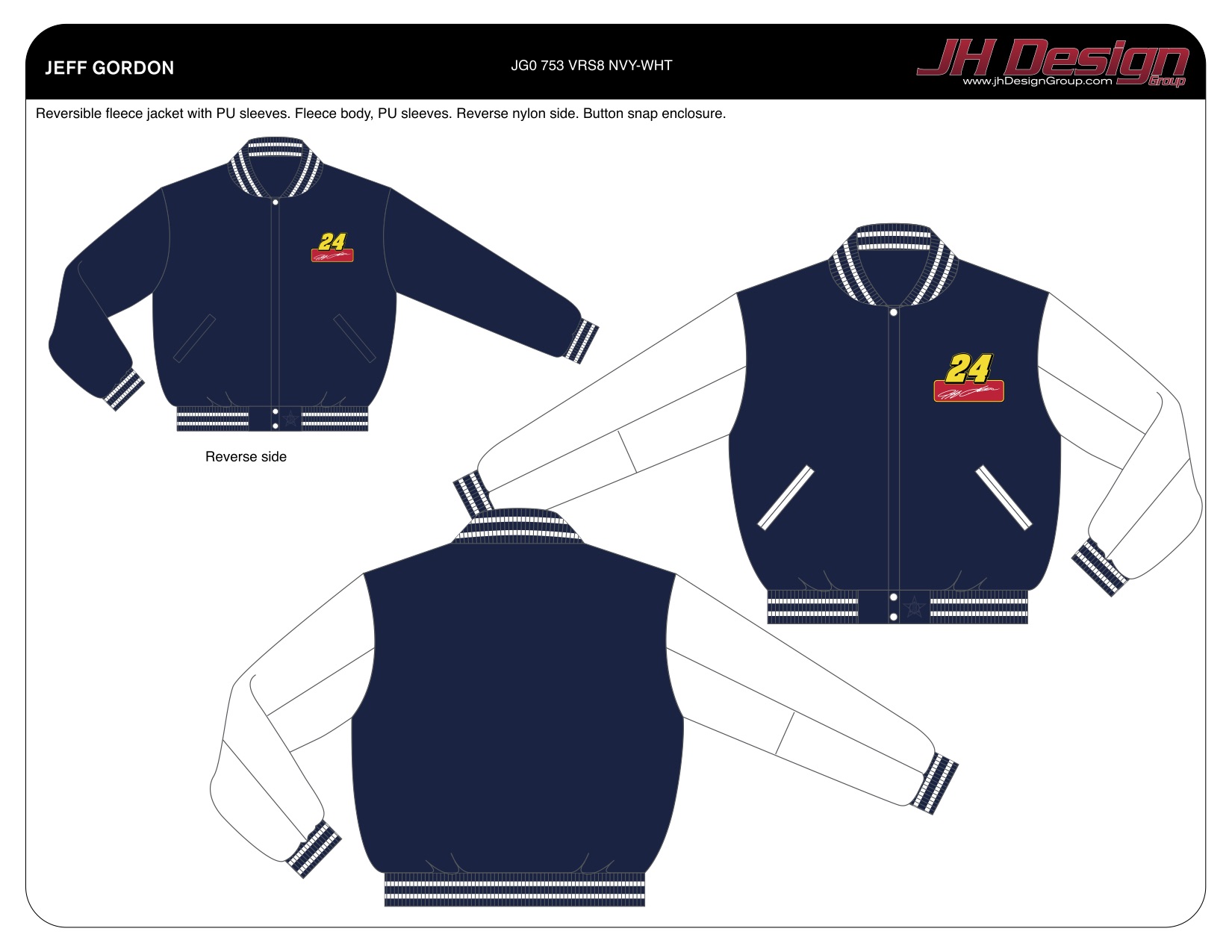 JG0 753 VRS8 NVY-WHT