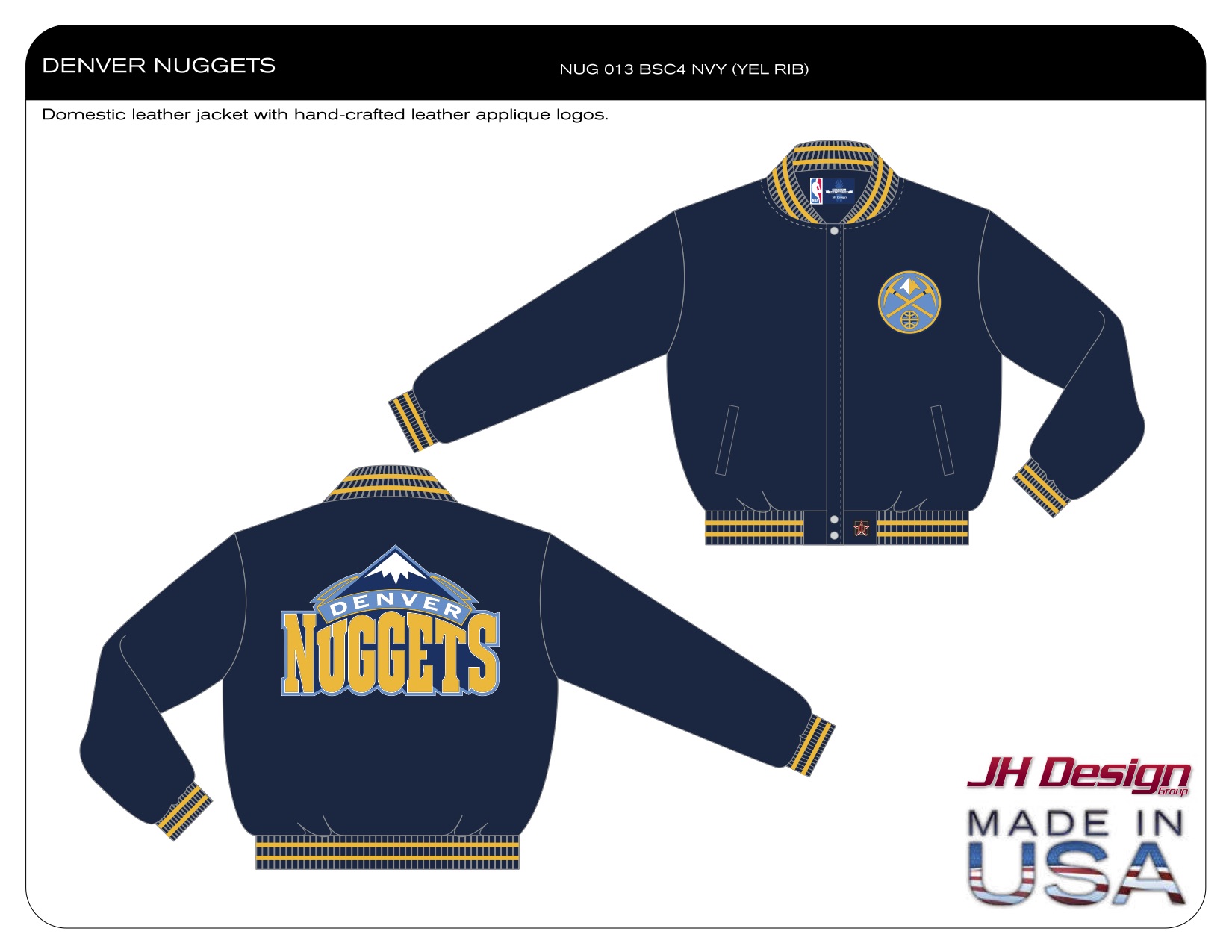 NUG 013 BSC4 NVY (YEL RIB)