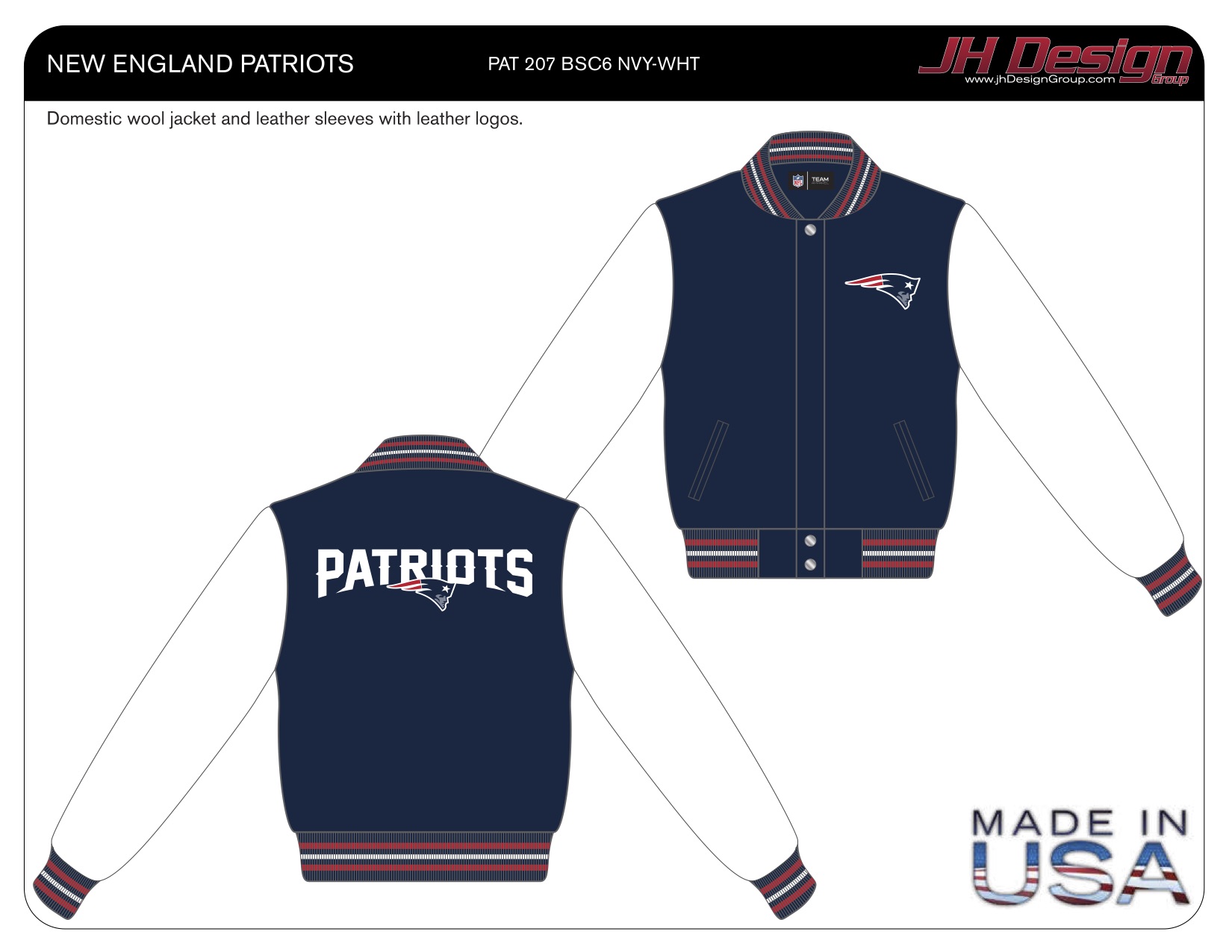 PAT 207 BSC6 NVY-WHT