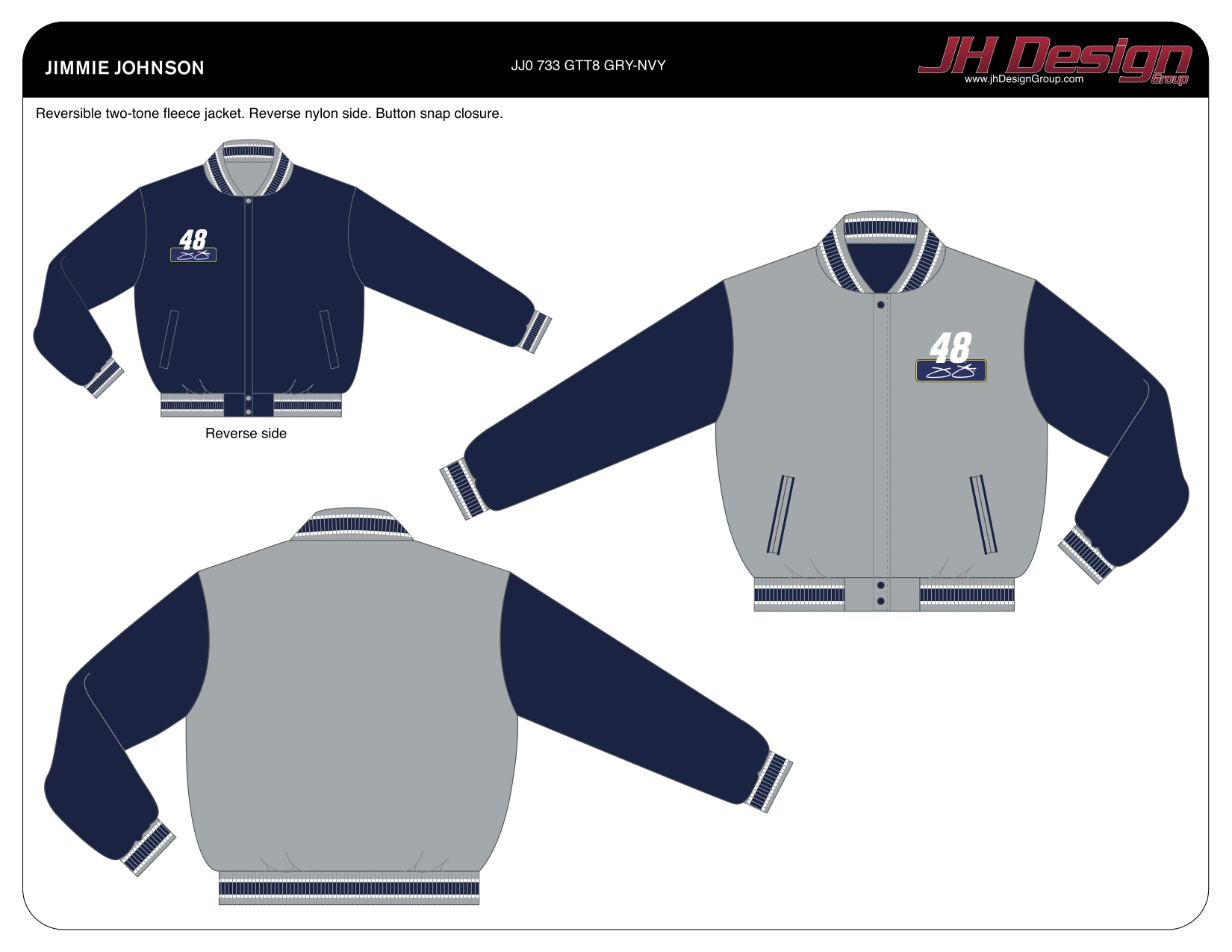 JJ0 733 GTT8 GRY-NVY