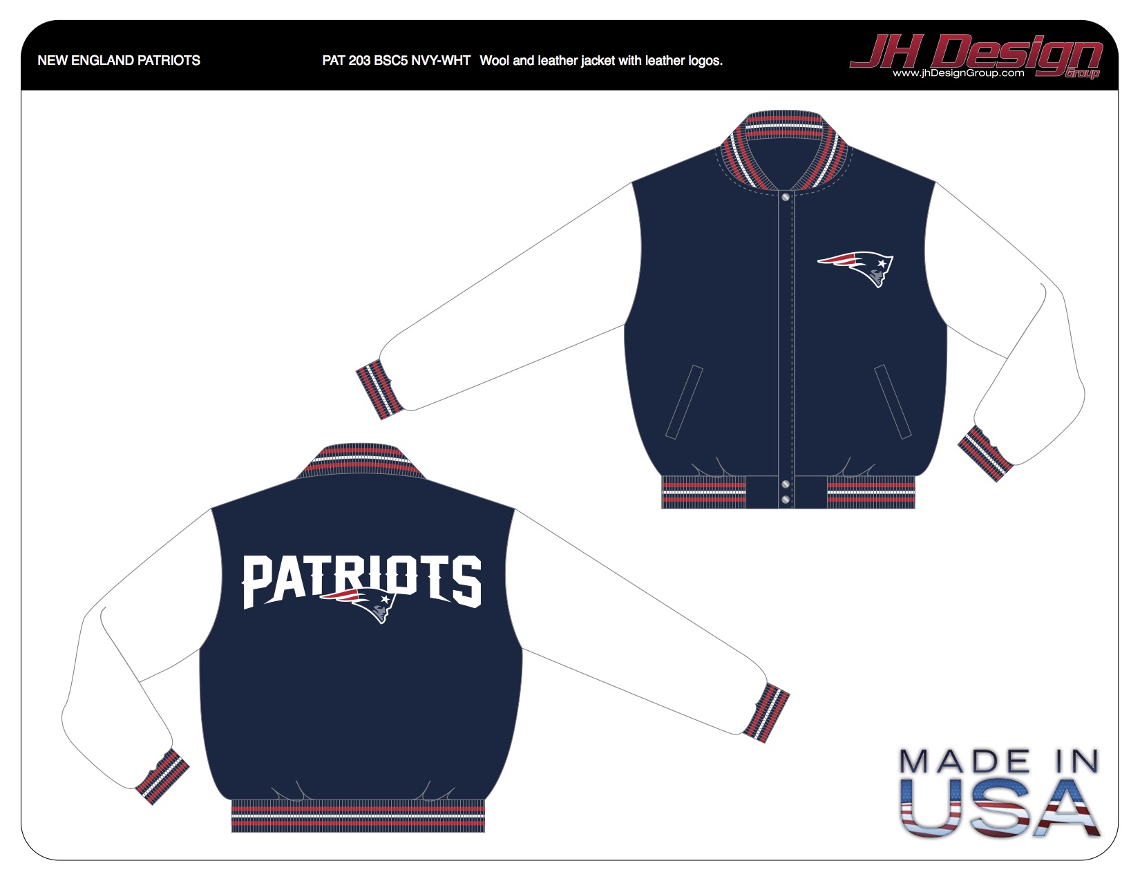 PAT 203 BSC5 NVY-WHT