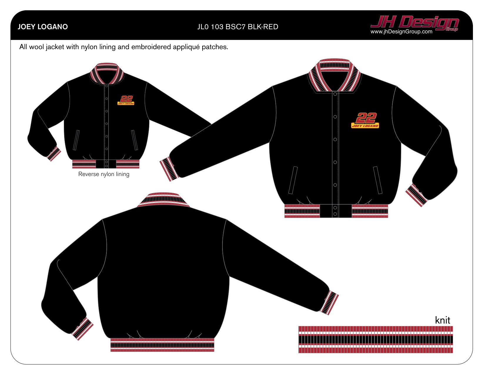 JL0 103 BSC7 BLK-RED
