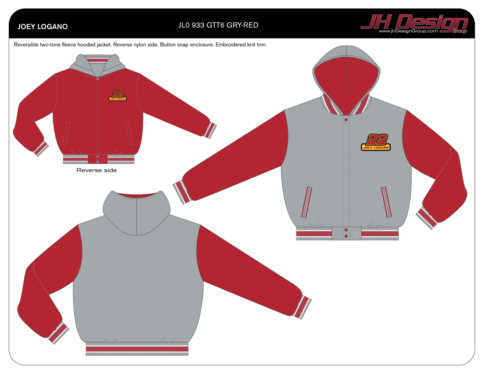 JL0 933 GTT6 GRY-RED