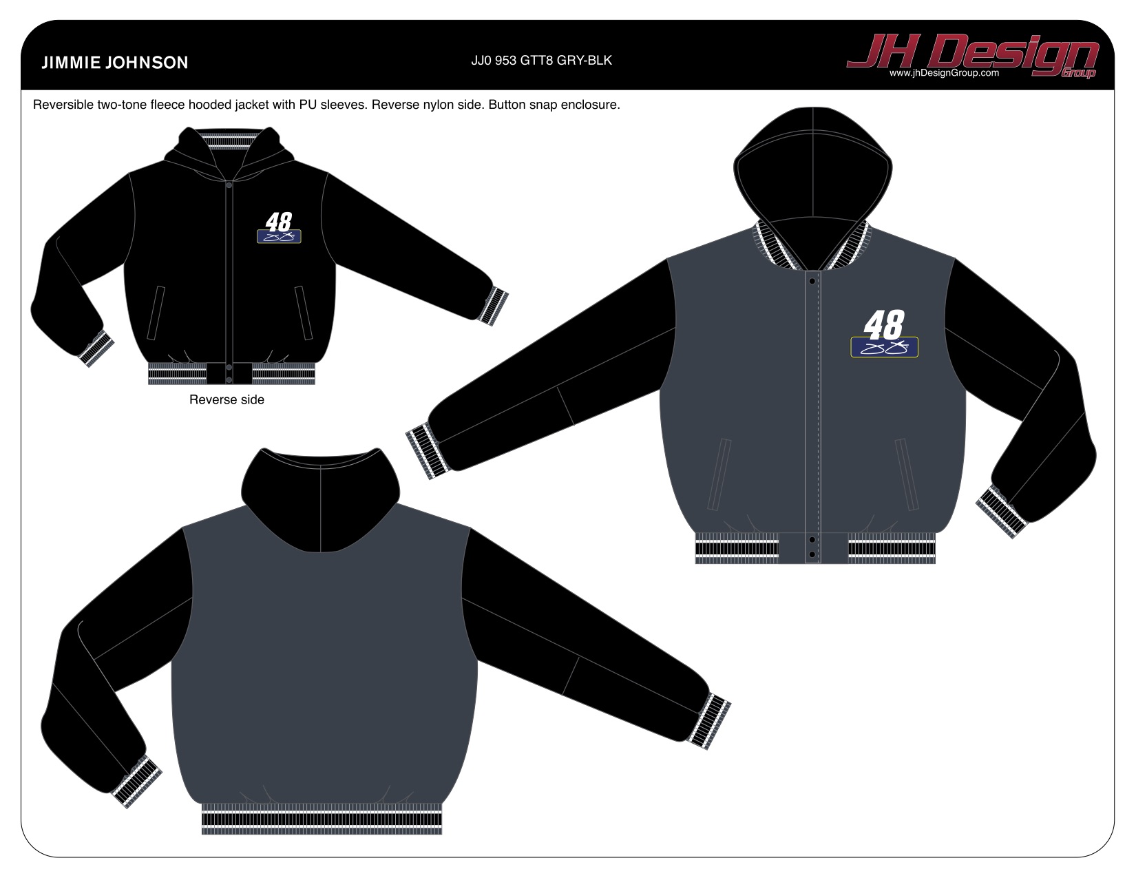 JJ0 953 GTT8 GRY-BLK