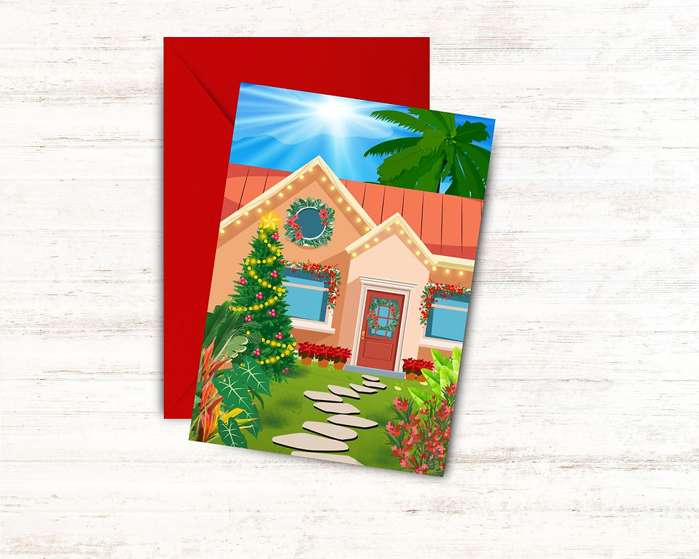 Island Christmas Holiday Card