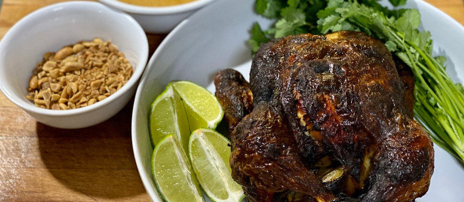 Red Curry Roast Chicken with Coconut Sauce