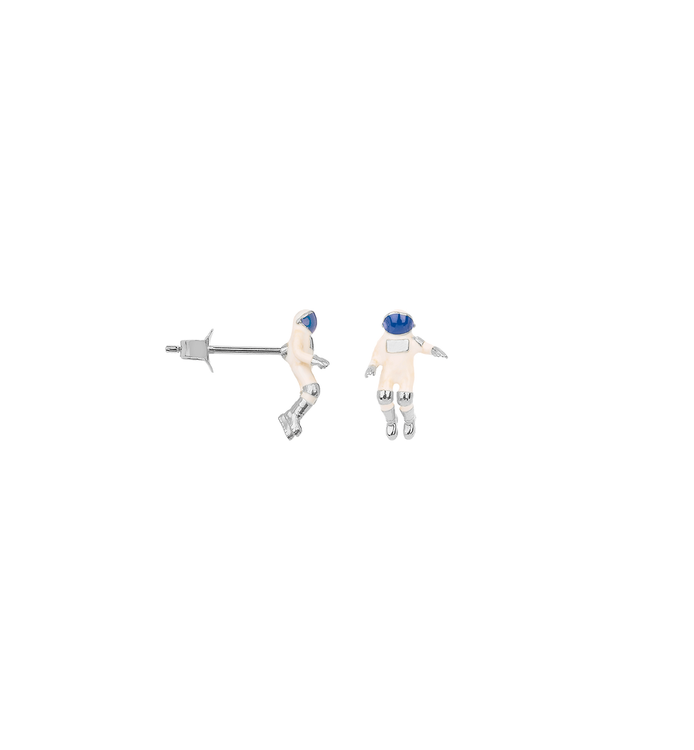 Thumbnail: A&N Single Astronaut Stud-Goud/Zilver