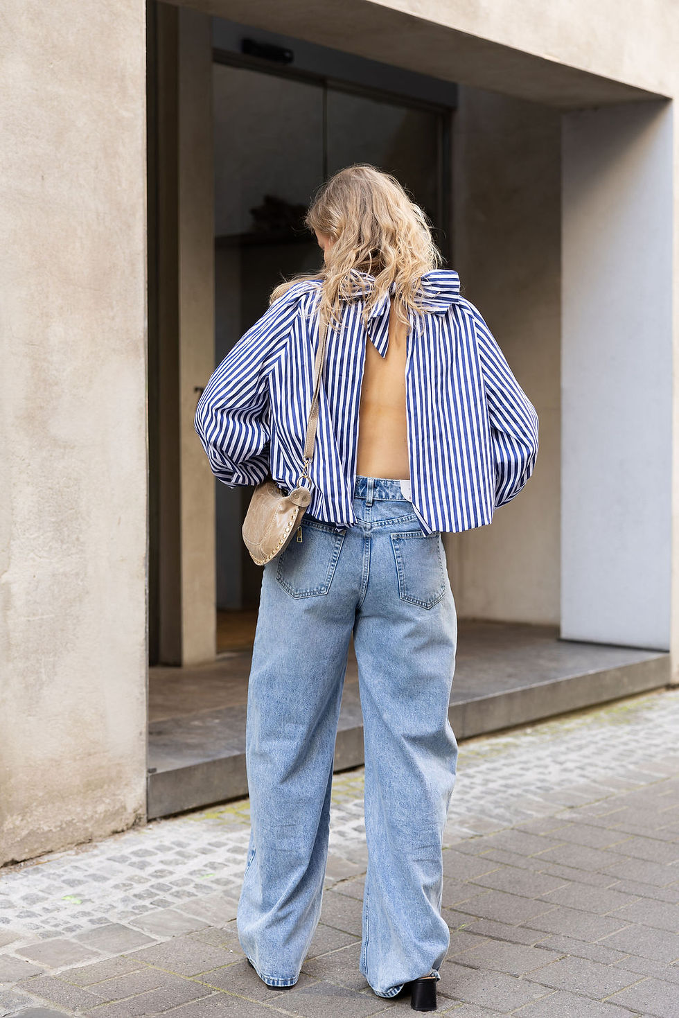 Thumbnail: Jessie Striped Blouse Blue