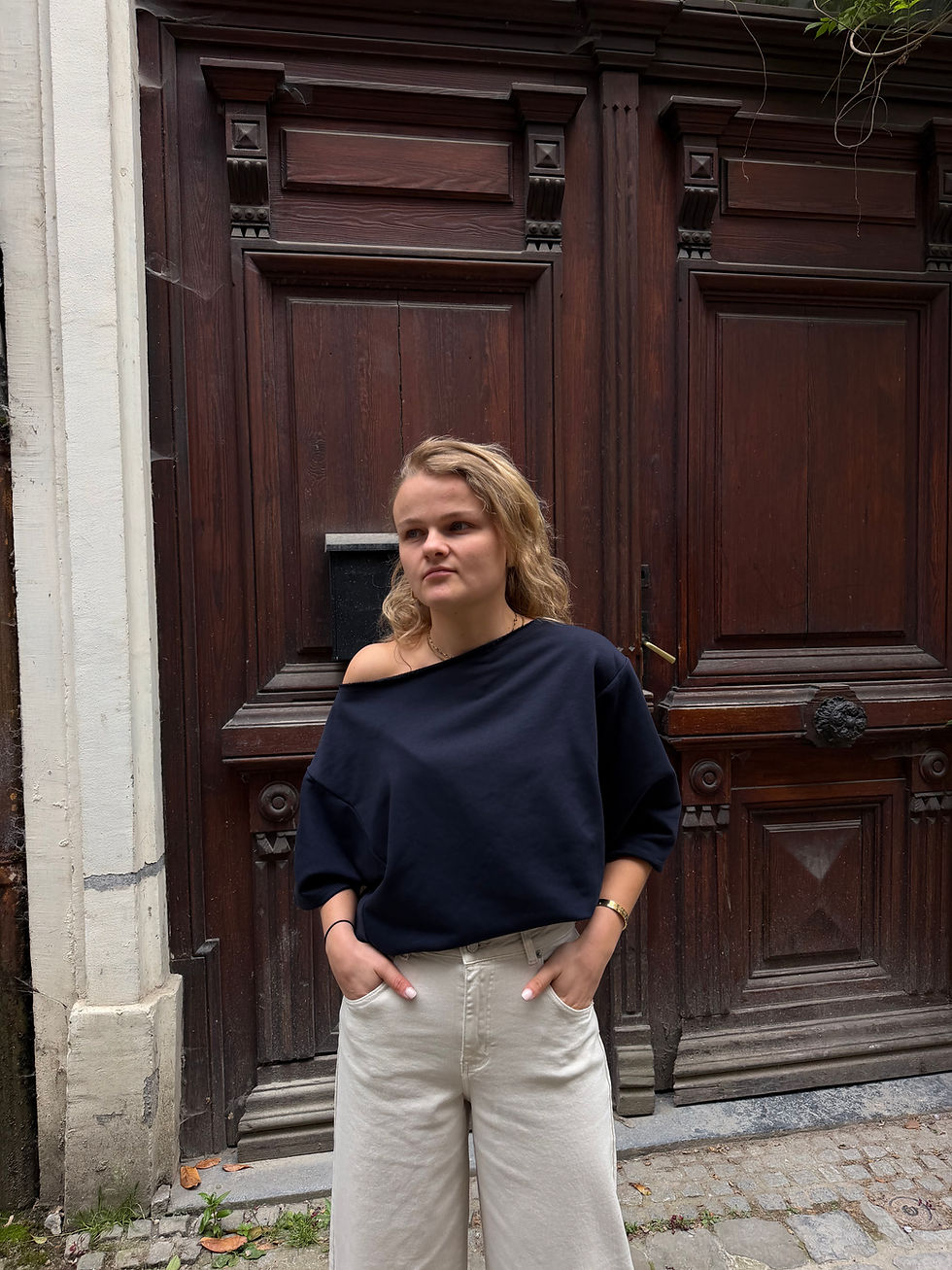 Thumbnail: Zoey One Shoulder Top Marine Blue