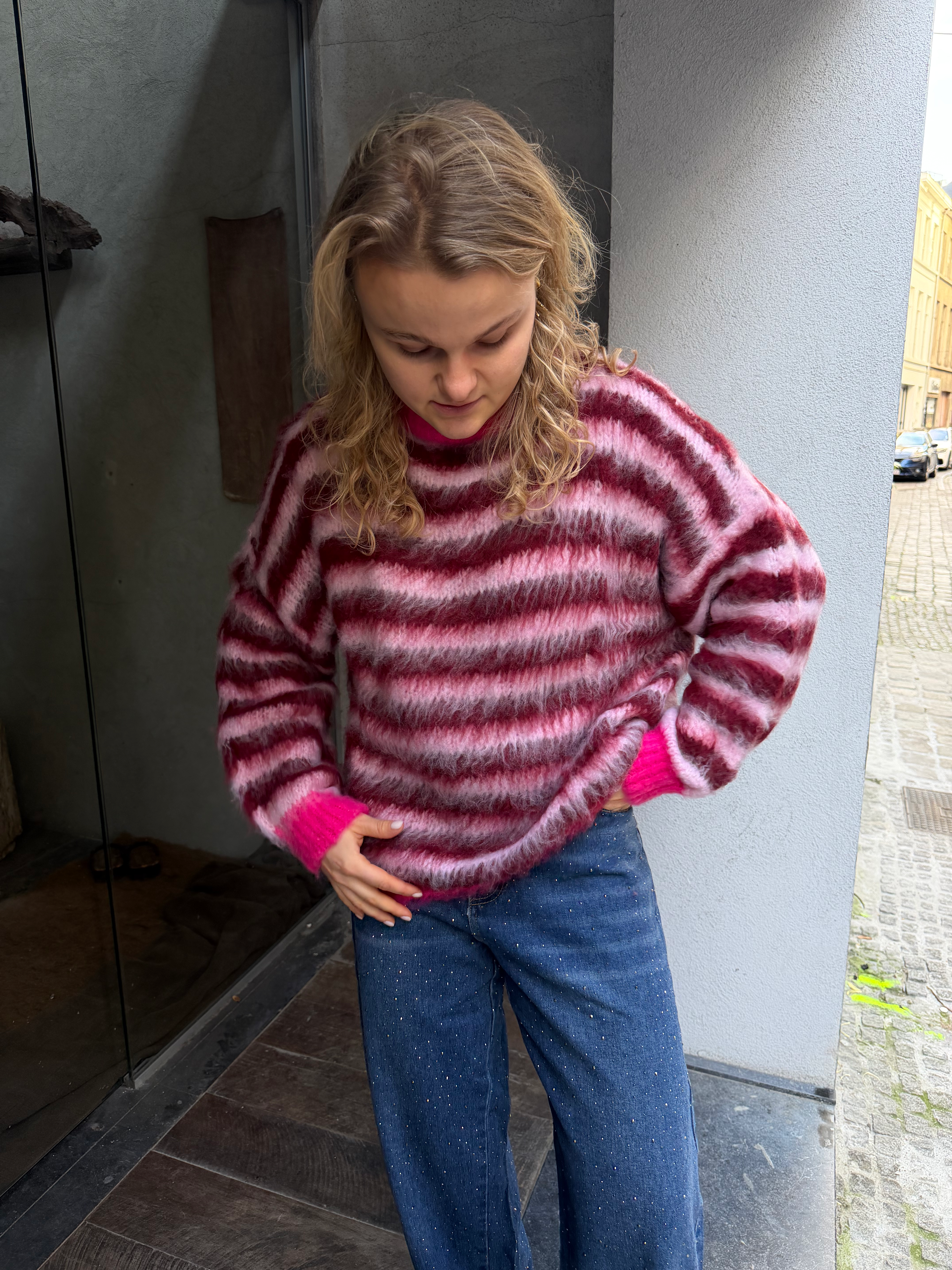 Lola Striped Pull Pink