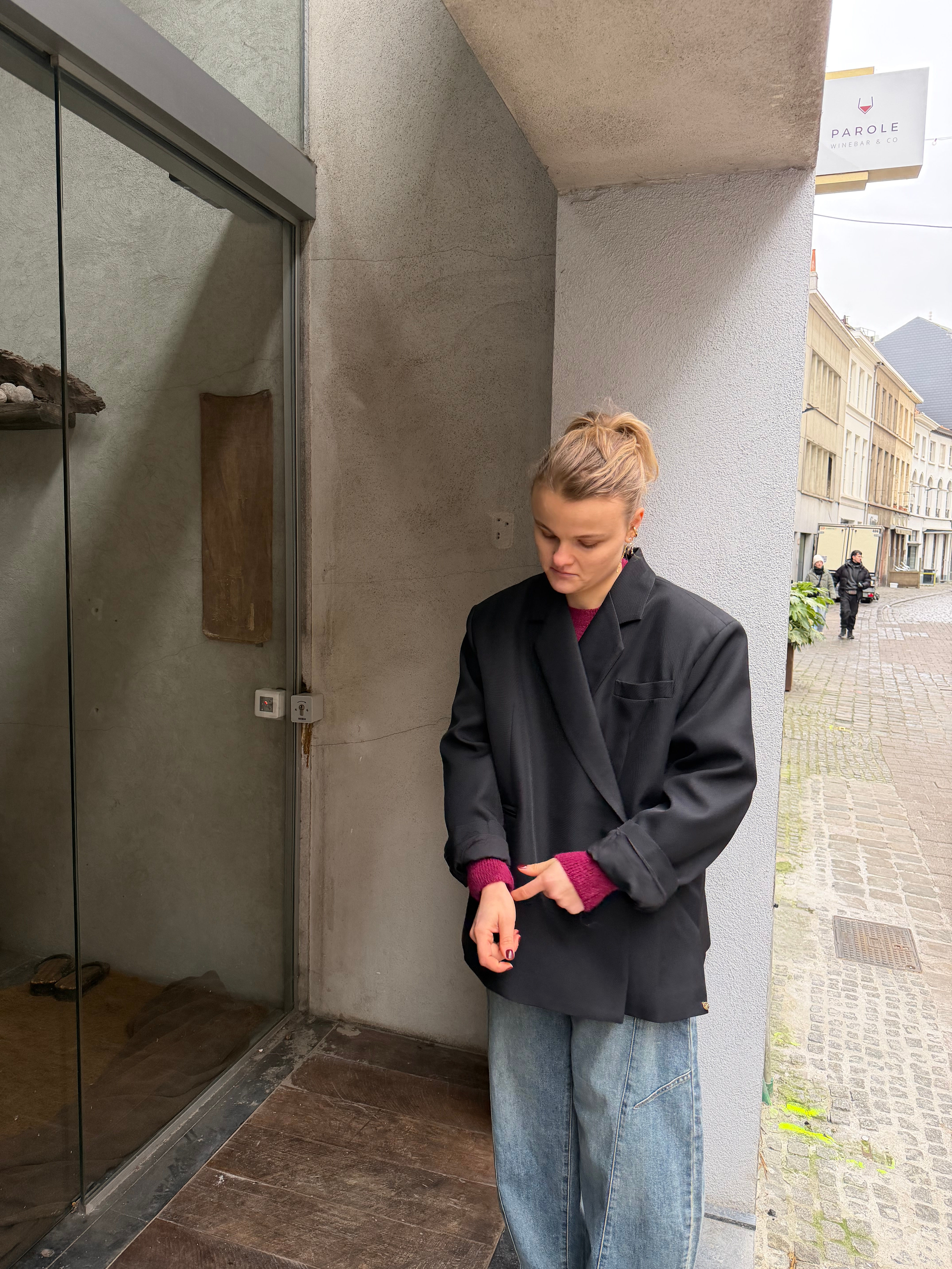 Julie Oversized Black Blazer