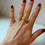 Thumbnail: Big Lena Golden Irregular Ring