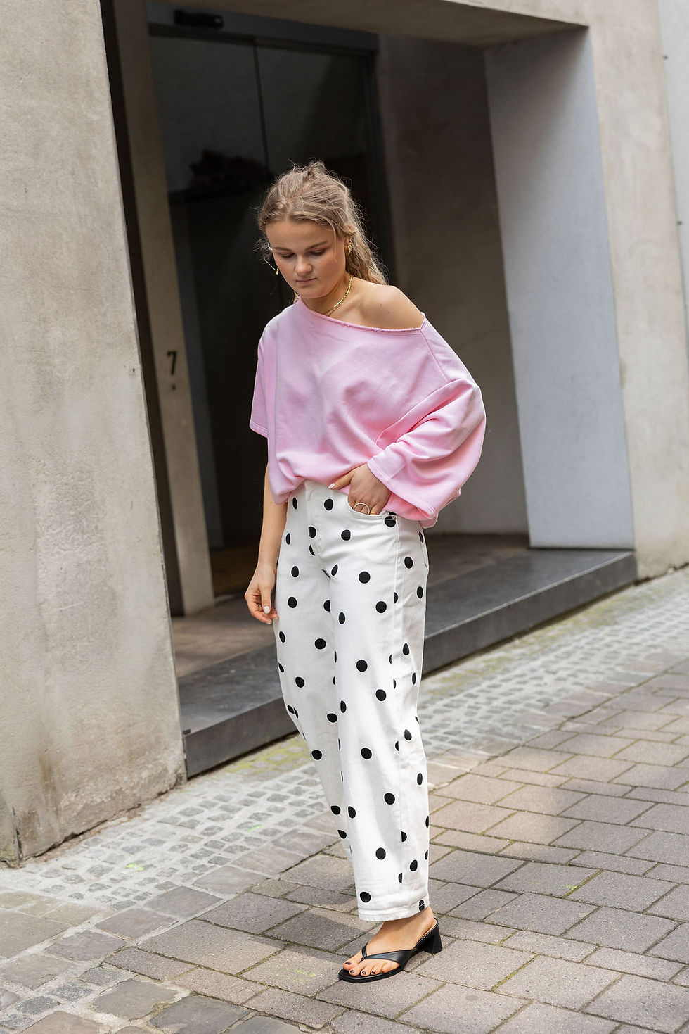 Thumbnail: Zoey One Shoulder Top Pink