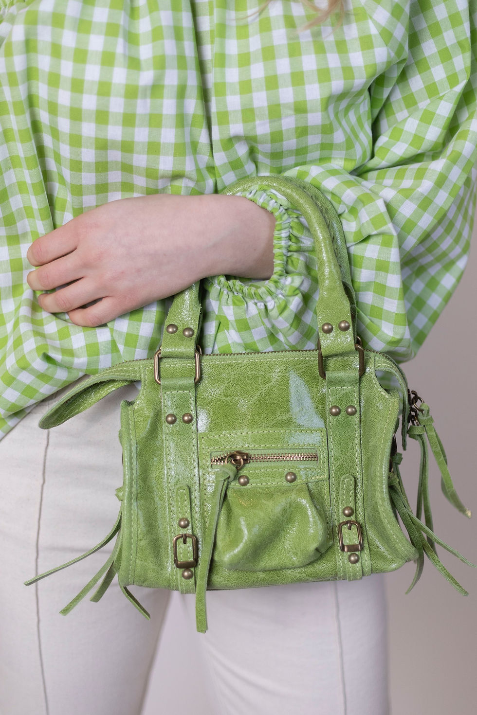 Thumbnail: Mini Kate Bags-Bordeaux/Bruin/Donker Blauw