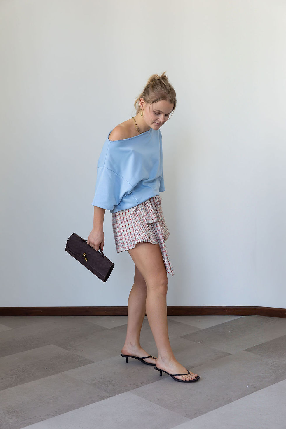 Thumbnail: Zoey One Shoulder Top Light Blue