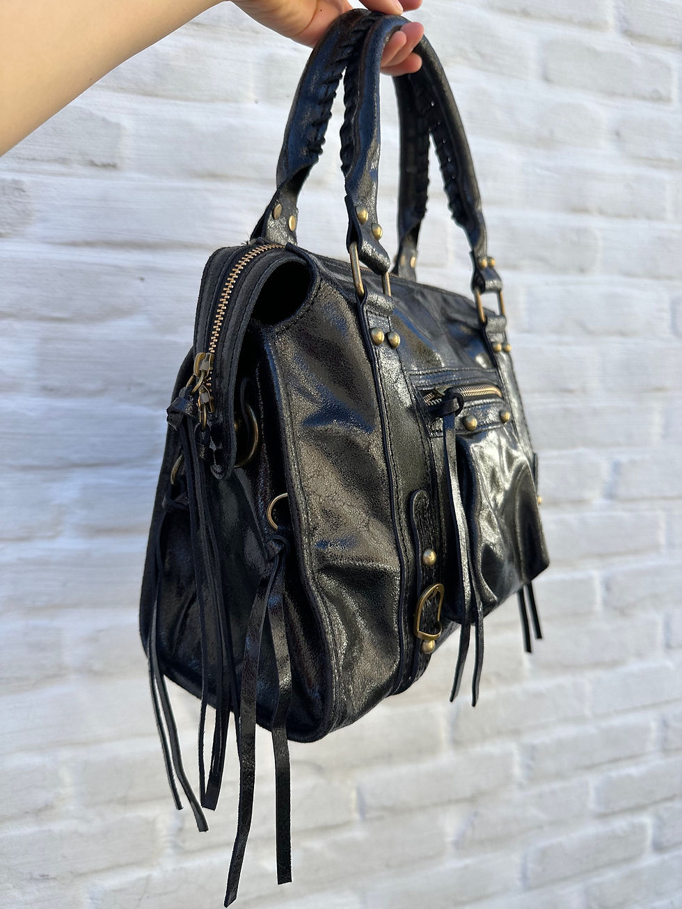 Thumbnail: Kate Leather Bag Black