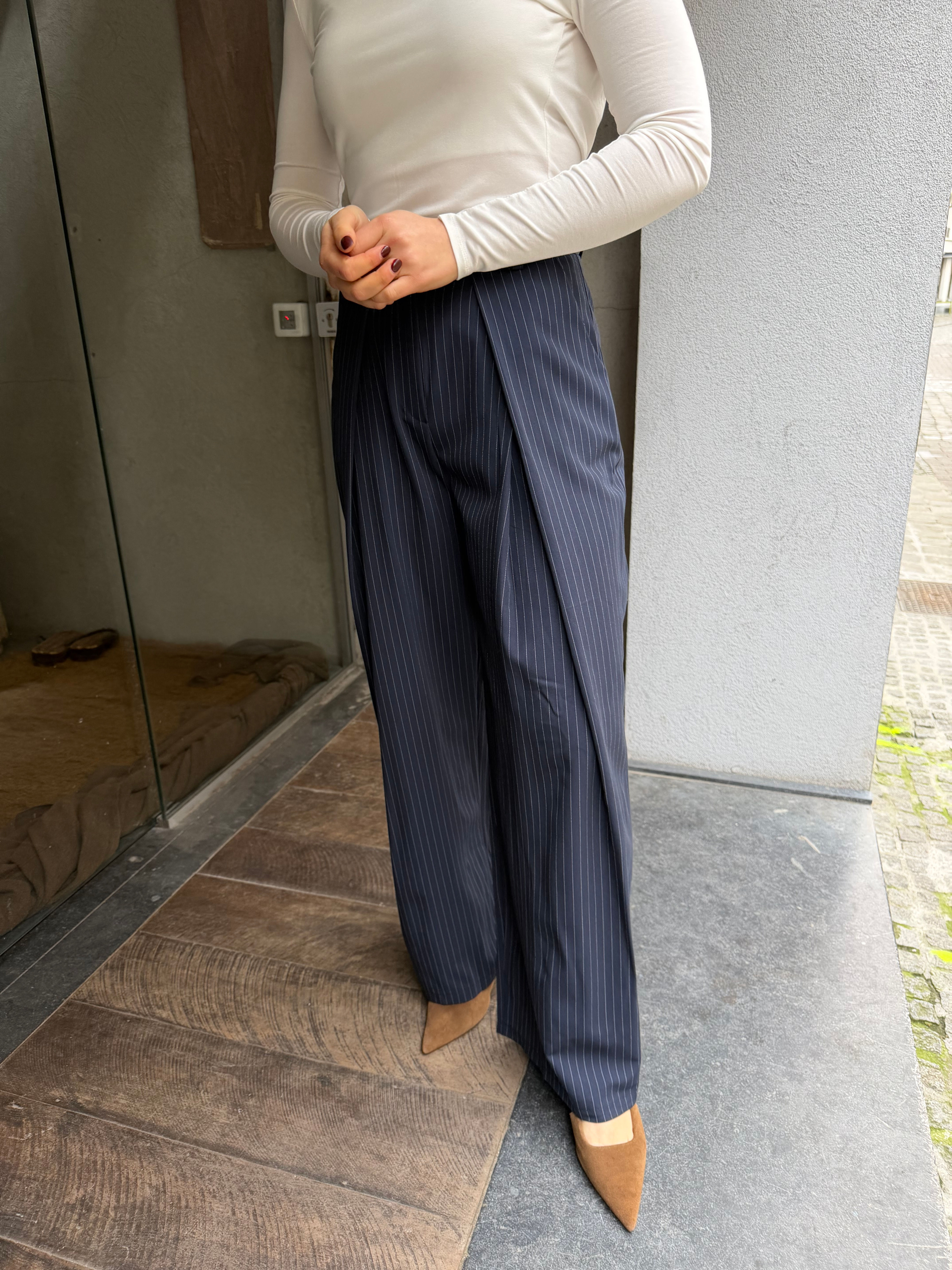 Nina Striped Pantalon