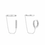 Thumbnail: Diamond Hoop Chain Earring-Goud/Zilver