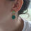 Thumbnail: Isa Two Stones Earrings-Green