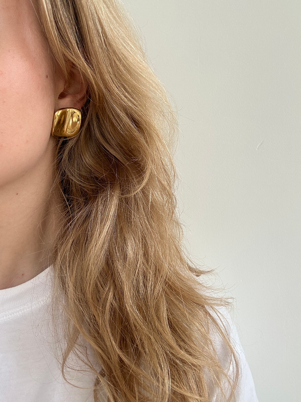 Thumbnail: Billie Square Earrings-Goud/Zilver