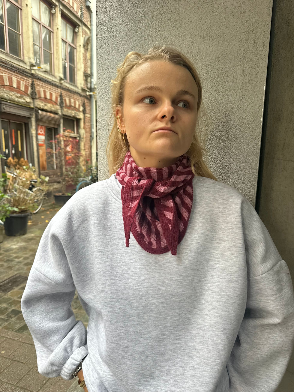 Thumbnail: Céleste Scarf Bordeaux& Pink
