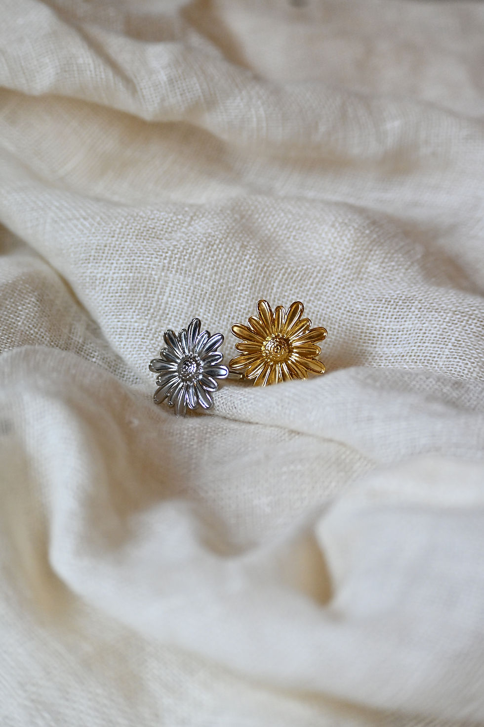 Daisy Flower Ring-Goud/Zilver