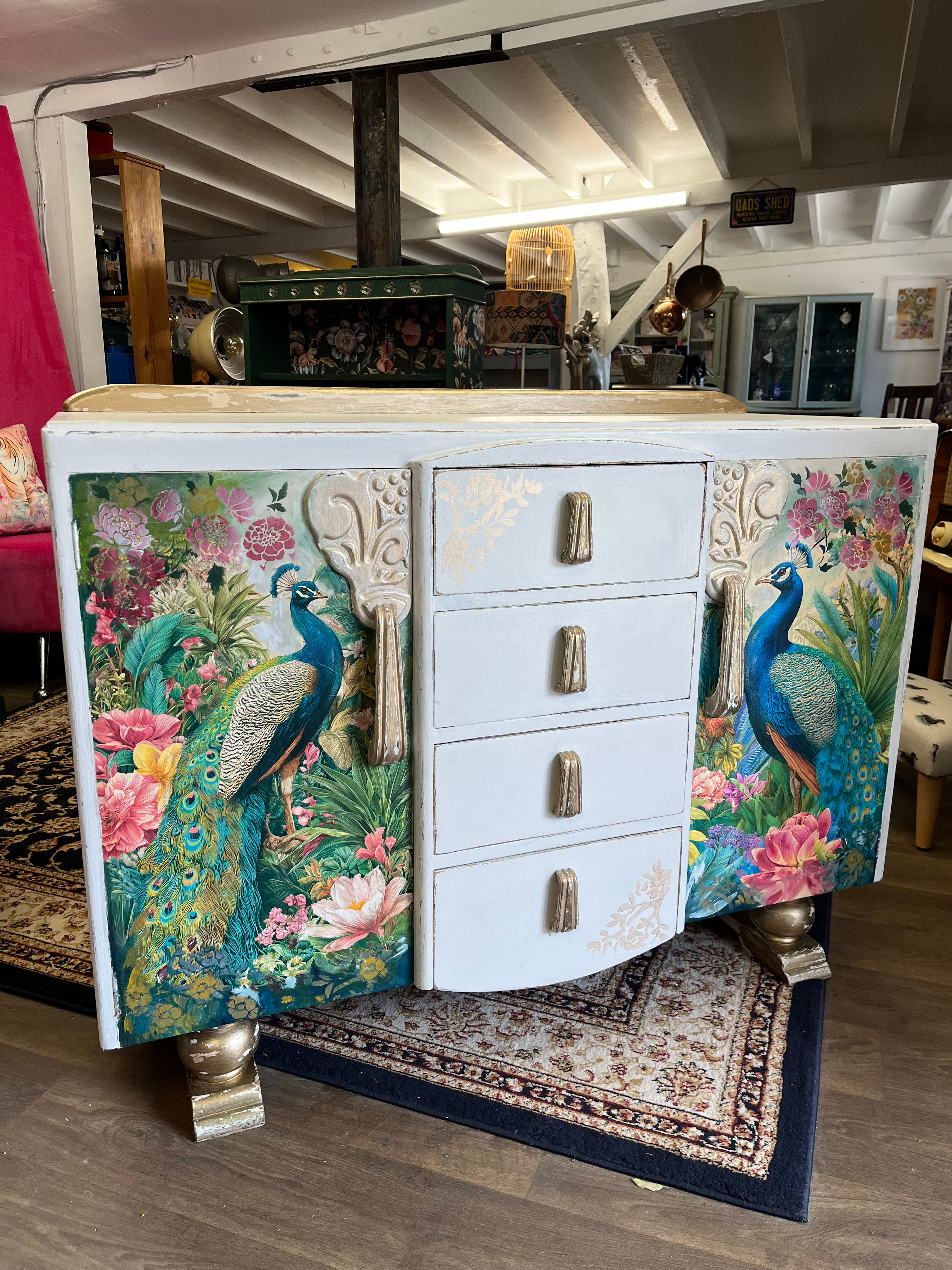 Peacock sideboard