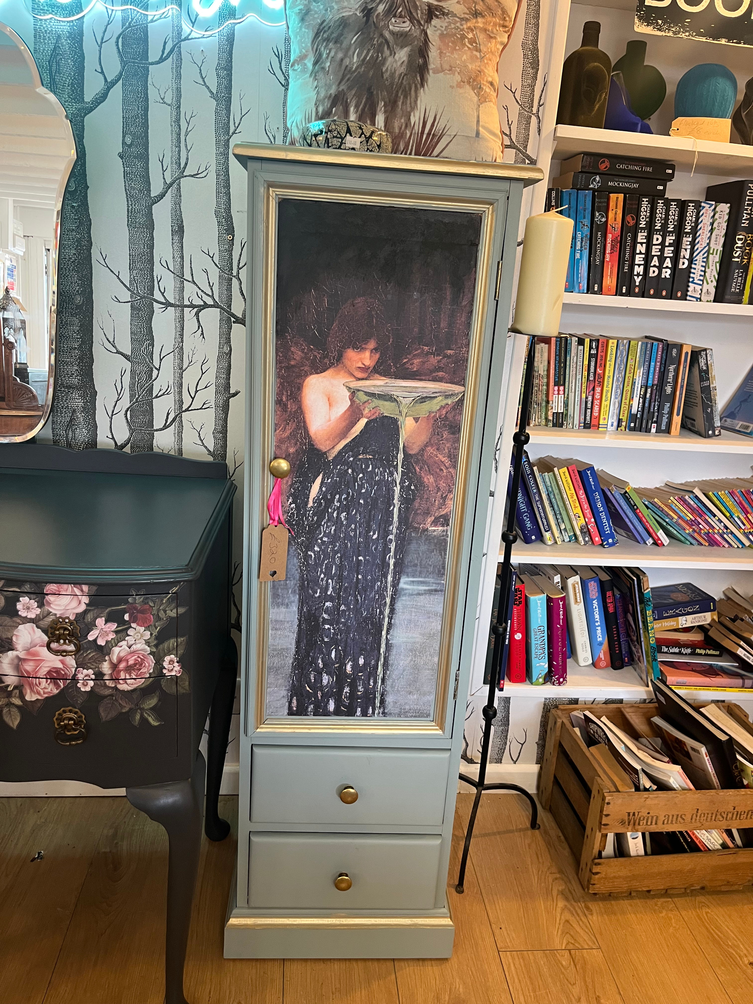Circe tall solid pine cupboard