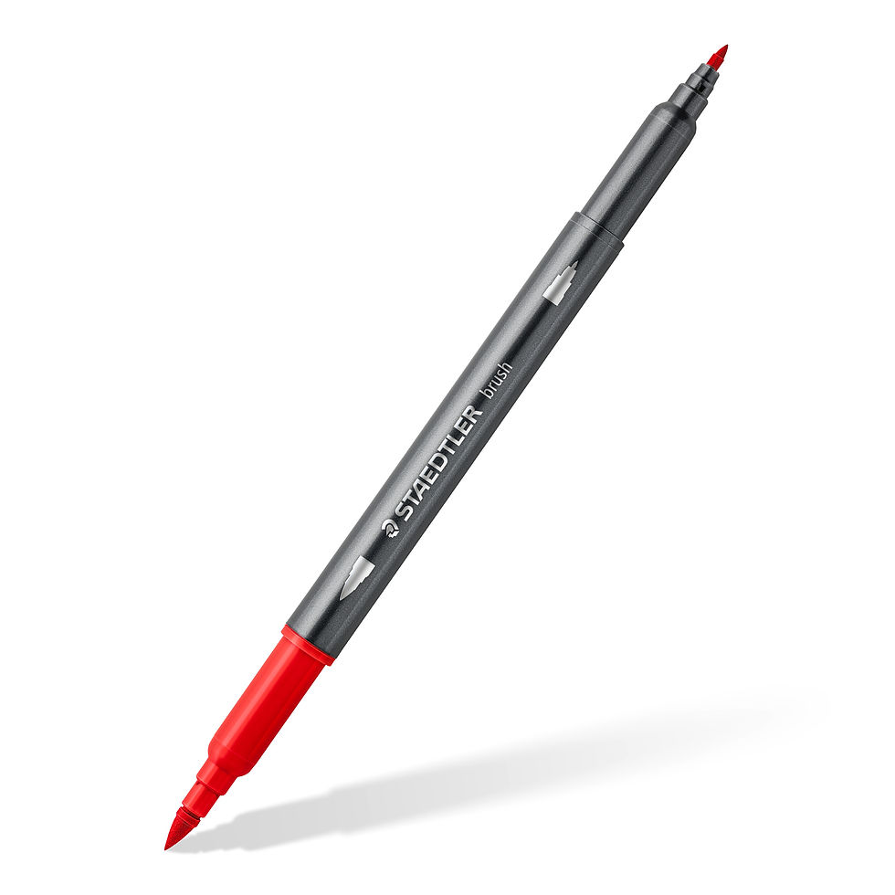 Thumbnail: Double ended water colour brush pen 3001