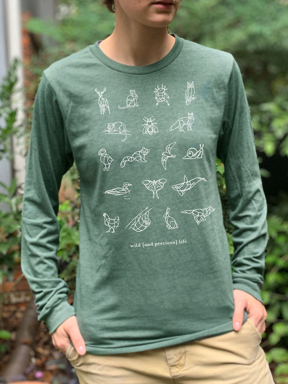 Thumbnail: Wild [and precious] Life Dark Gray Long-Sleeve T-Shirt