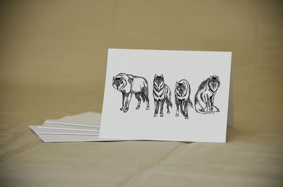 Thumbnail: Wolf Pack Folding Card(s)