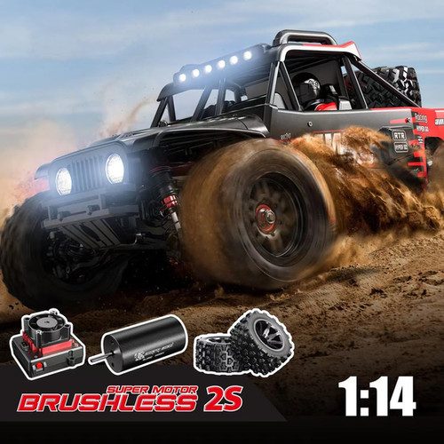 MJX Hyper Go 14209 V2 RC Car 4WD 1/14 Brushless Motor Desert Racer