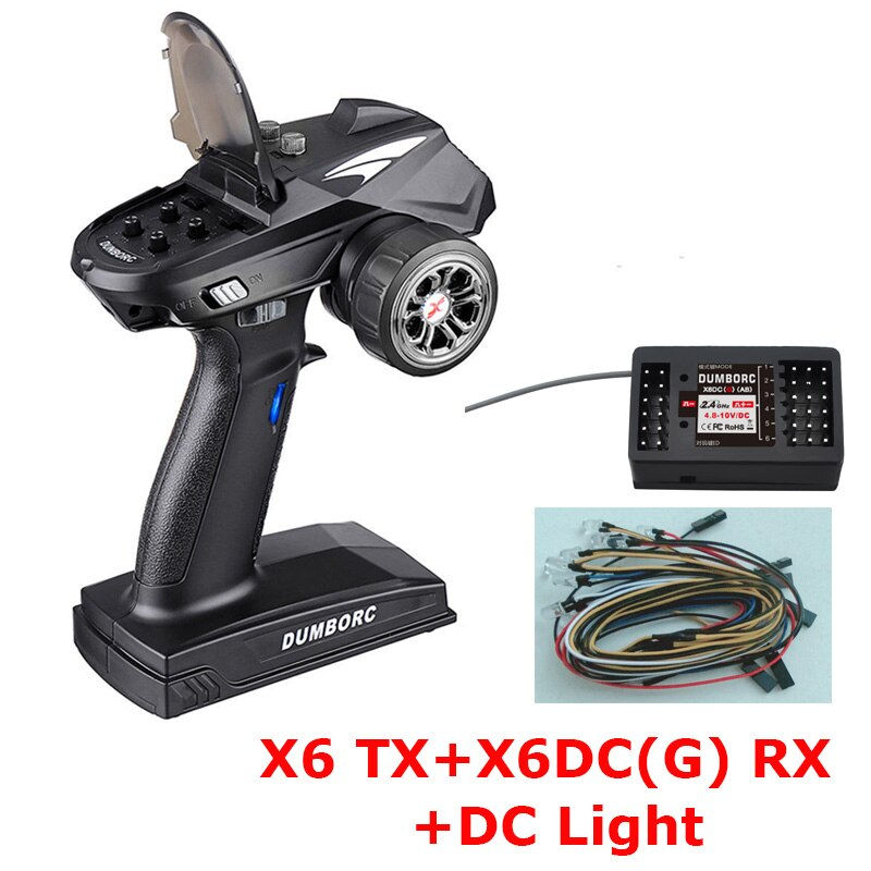 Thumbnail: DUMBORC X6 6CH RC Transmitter with X6DC(G)(AB) Gyro Receiver and LED Light Set India