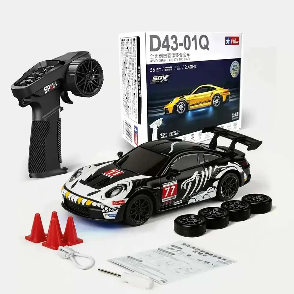 Thumbnail: Hstar D43-01Q 1/43 4WD Alloy Drift RC Car – 911 Style RC India