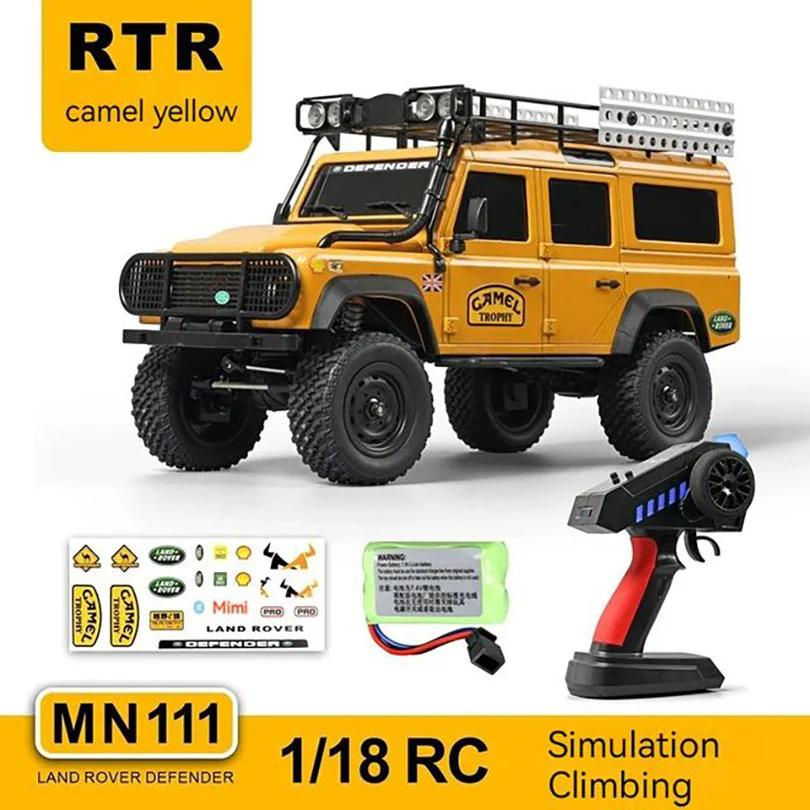 Thumbnail: MNRC MN111 4WD RC Car RTR 1/18 LED Light Climbing Rock Crawler Off-Road Truck Portal Axle Alloy Shell Classic Vehicles now av