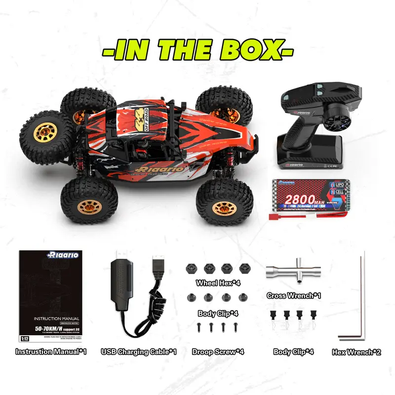 Thumbnail: Rlaarlo 1/12 RTR Brushless RC Desert Truck , 45MPH Fast RC Cars，AM-D12- RC India