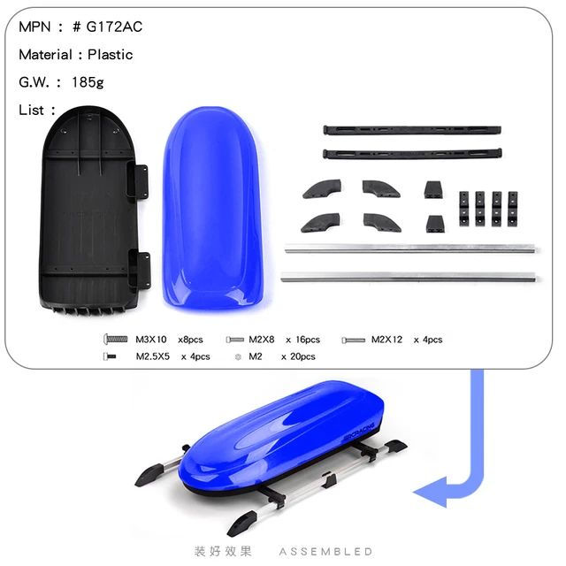 Thumbnail: GRC 1:10 Roof box and Rack with Rail Bar | RC Crawler Accessories India