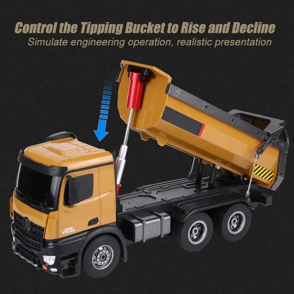 Thumbnail: Huina 1573 1:14 RC Dump Truck India