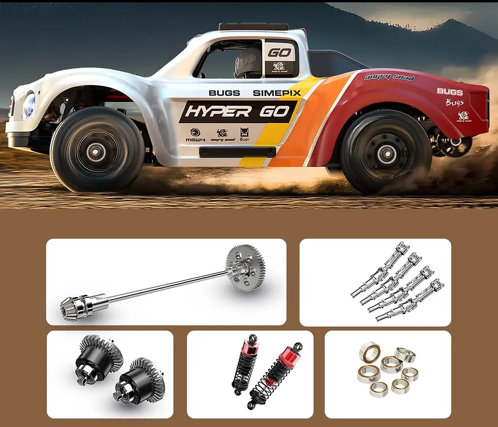 Thumbnail: MJX Hyper Go 14211 1/14 Brushless Short Course RC Truck -70km/h, CNC Alloy India