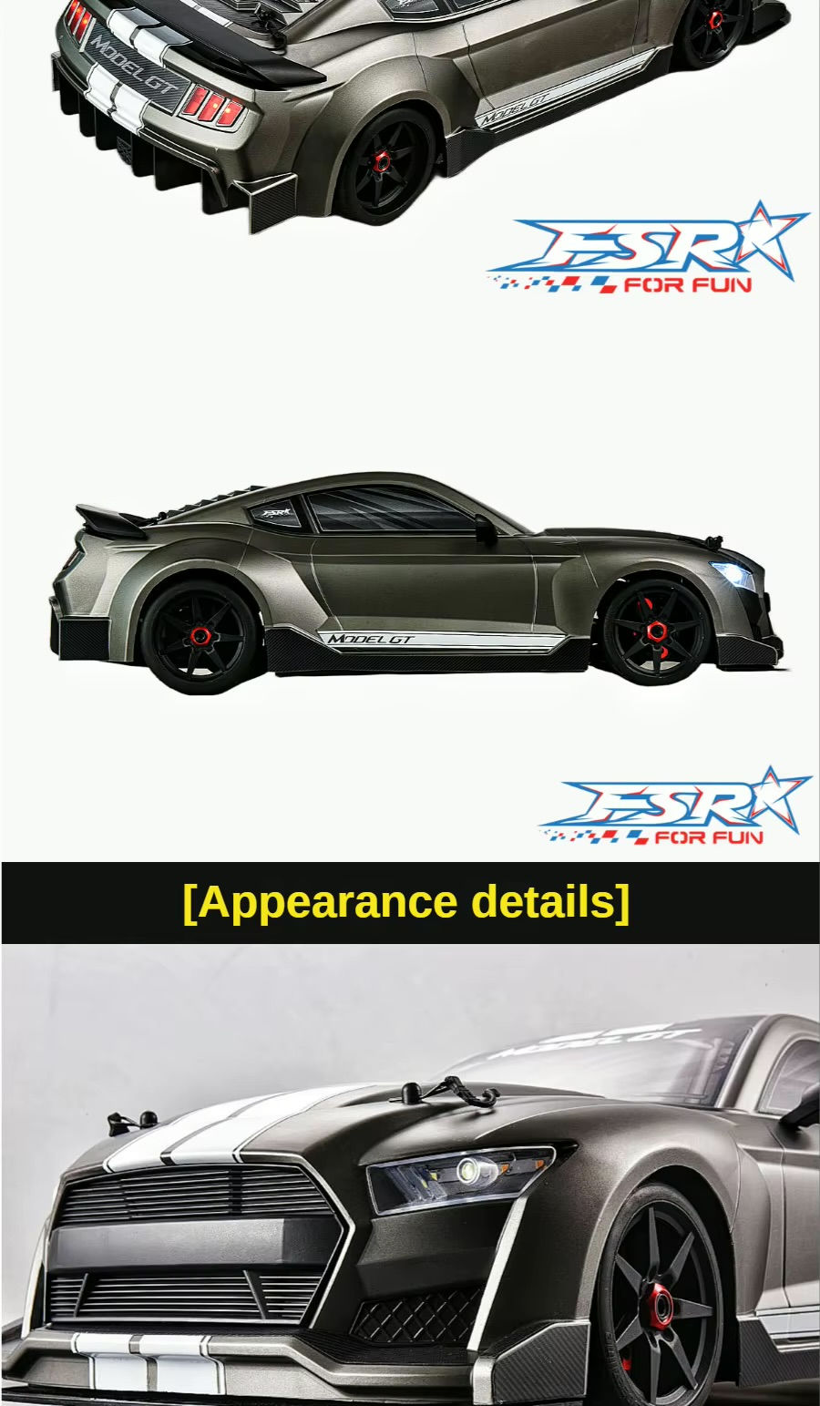 Thumbnail: FS RACING 1/8 MUSTANG GT RC DRIFT CAR RTR- 6S Version FSR RC India